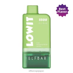 ELFBAR LOWIT 5500 プレフィルドポッドキット キウイ パッション フルーツ グアバ ポッド + グリーン バッテリー JPVR2372 - Elf Bar 日本
